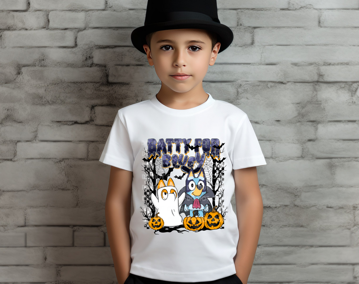Batty For Bluey Checkered DTF Transfer (Sleeve must be purchased separately)