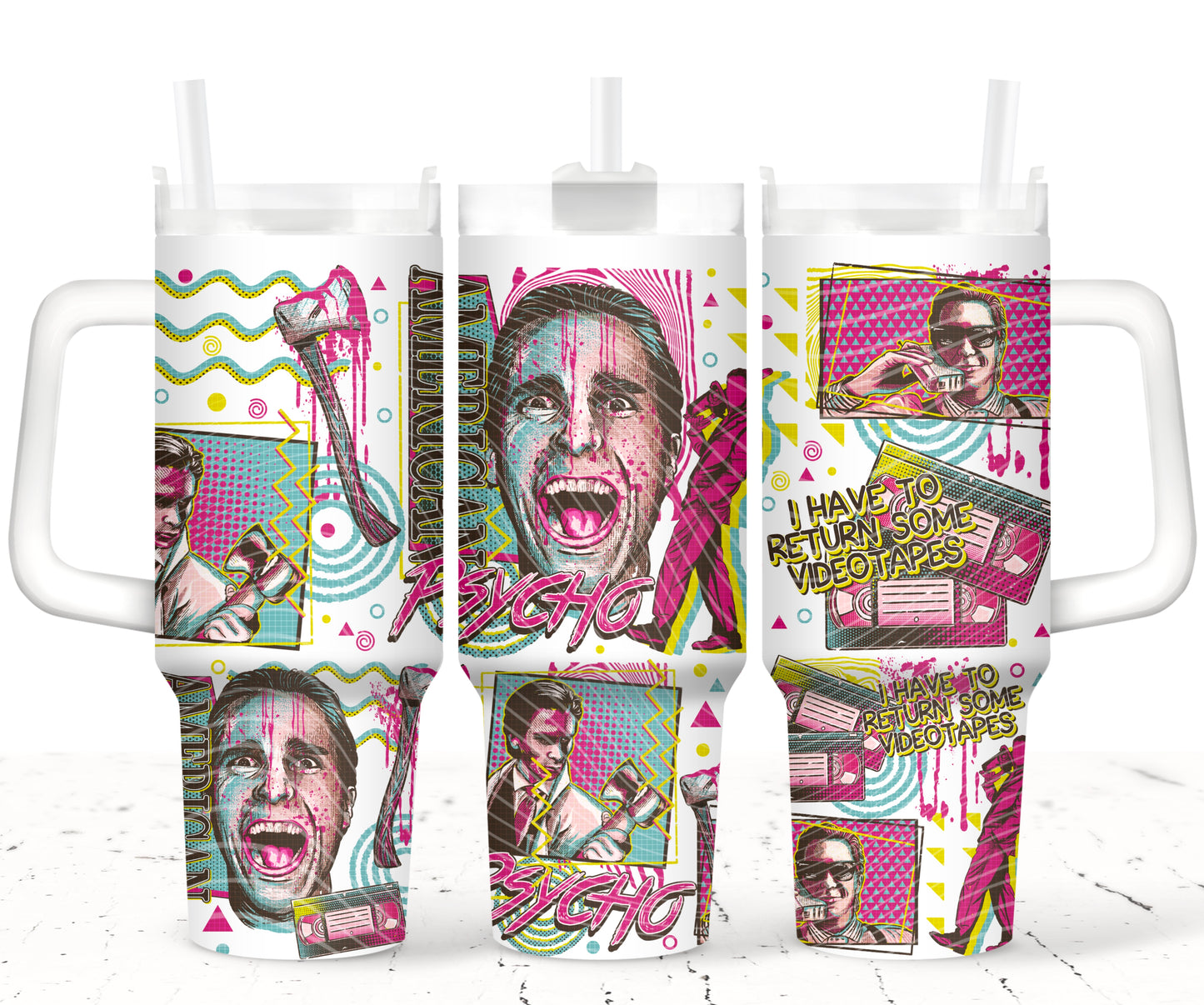 Psycho 40 OZ UV Dtf Wrap