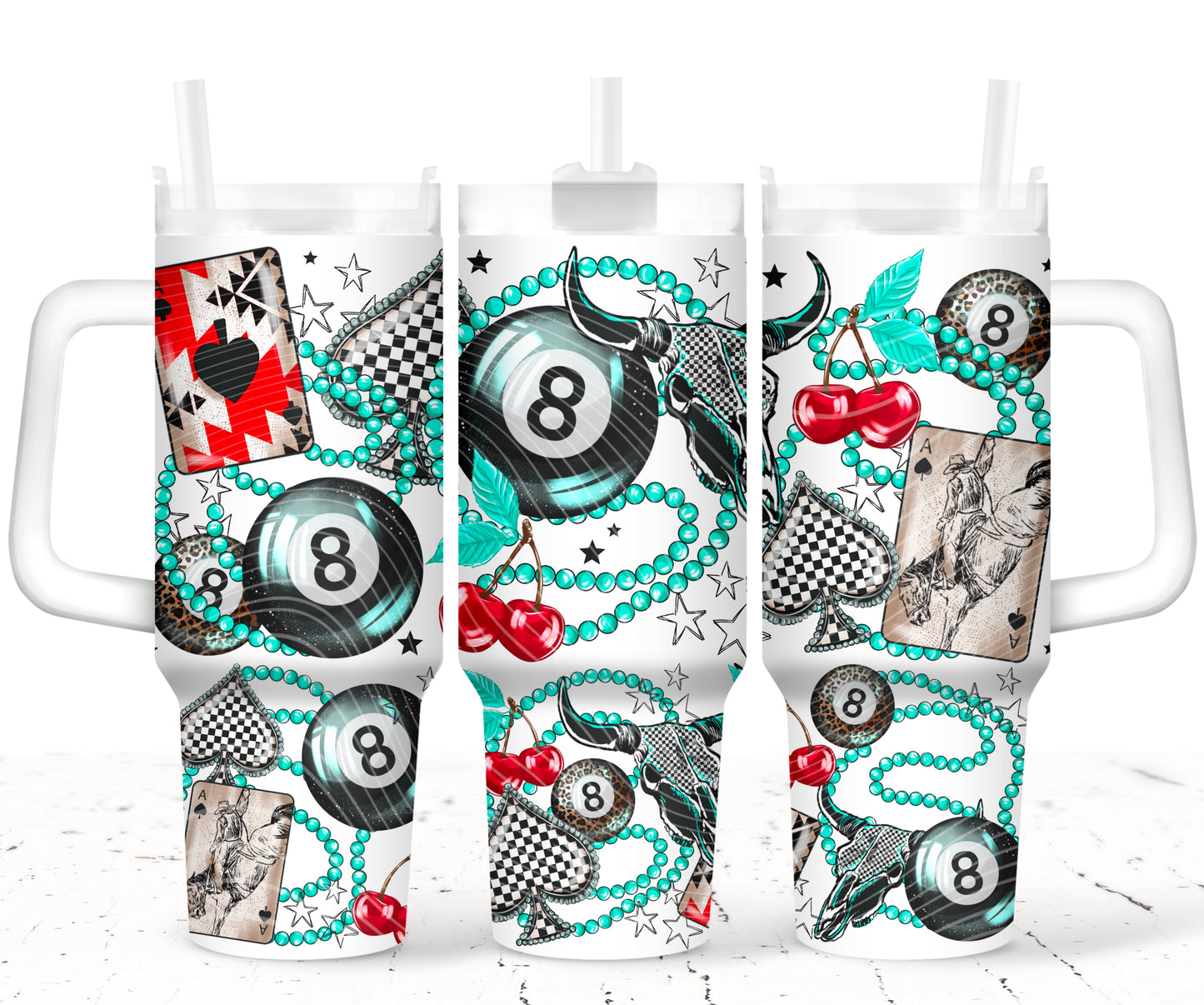 Lucky Girl Cherry 40 OZ UV Dtf Wrap