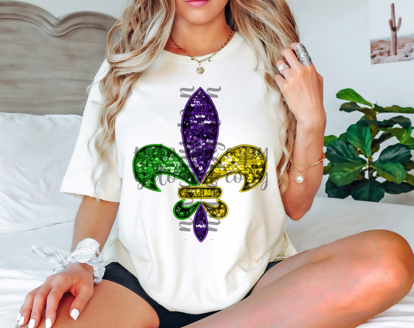 Mardi Gras Fleur-De-Lis  DTF Transfer