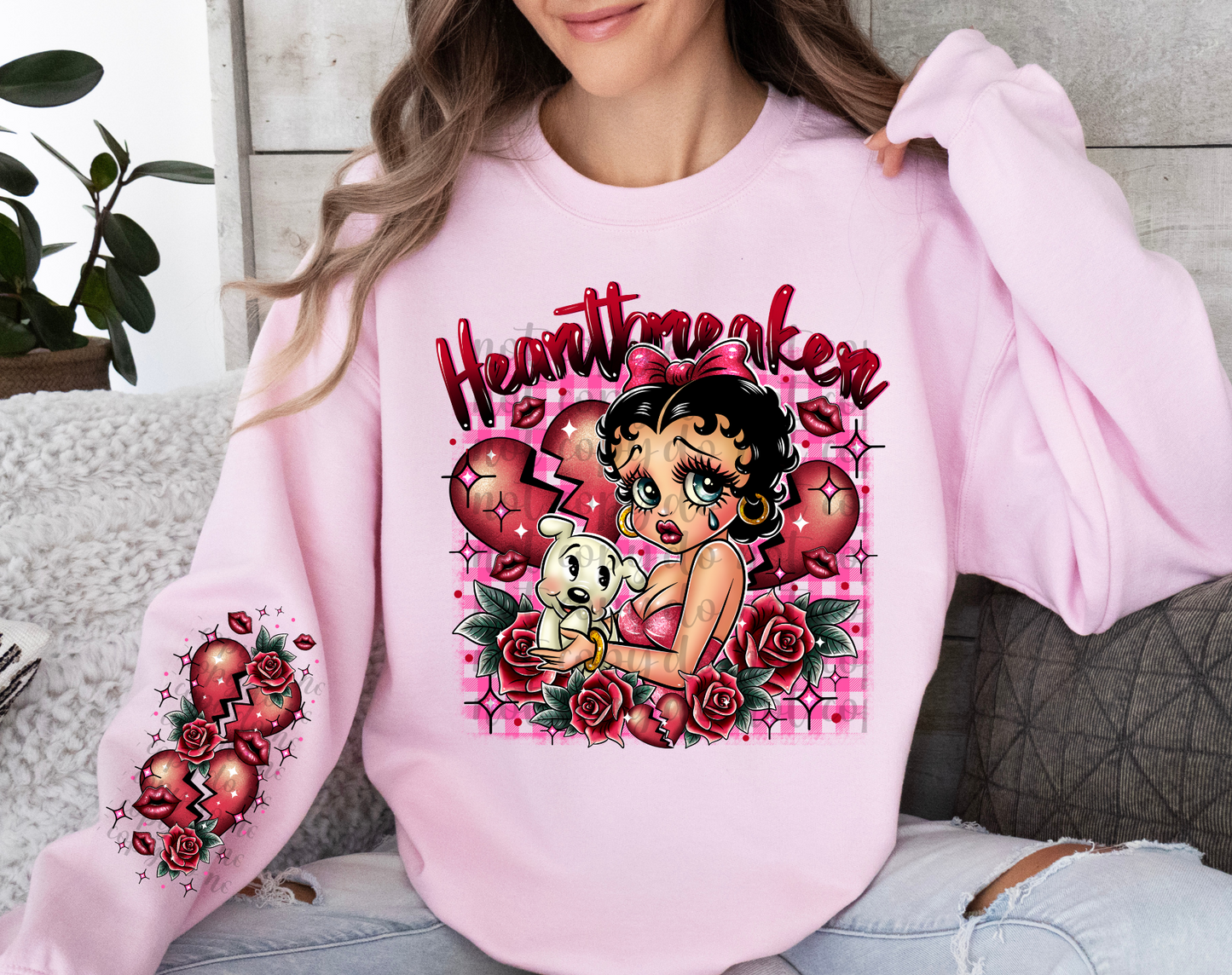 Heartbreaker W/ Background DTF Transfer (Sleeve must be purchased separately)