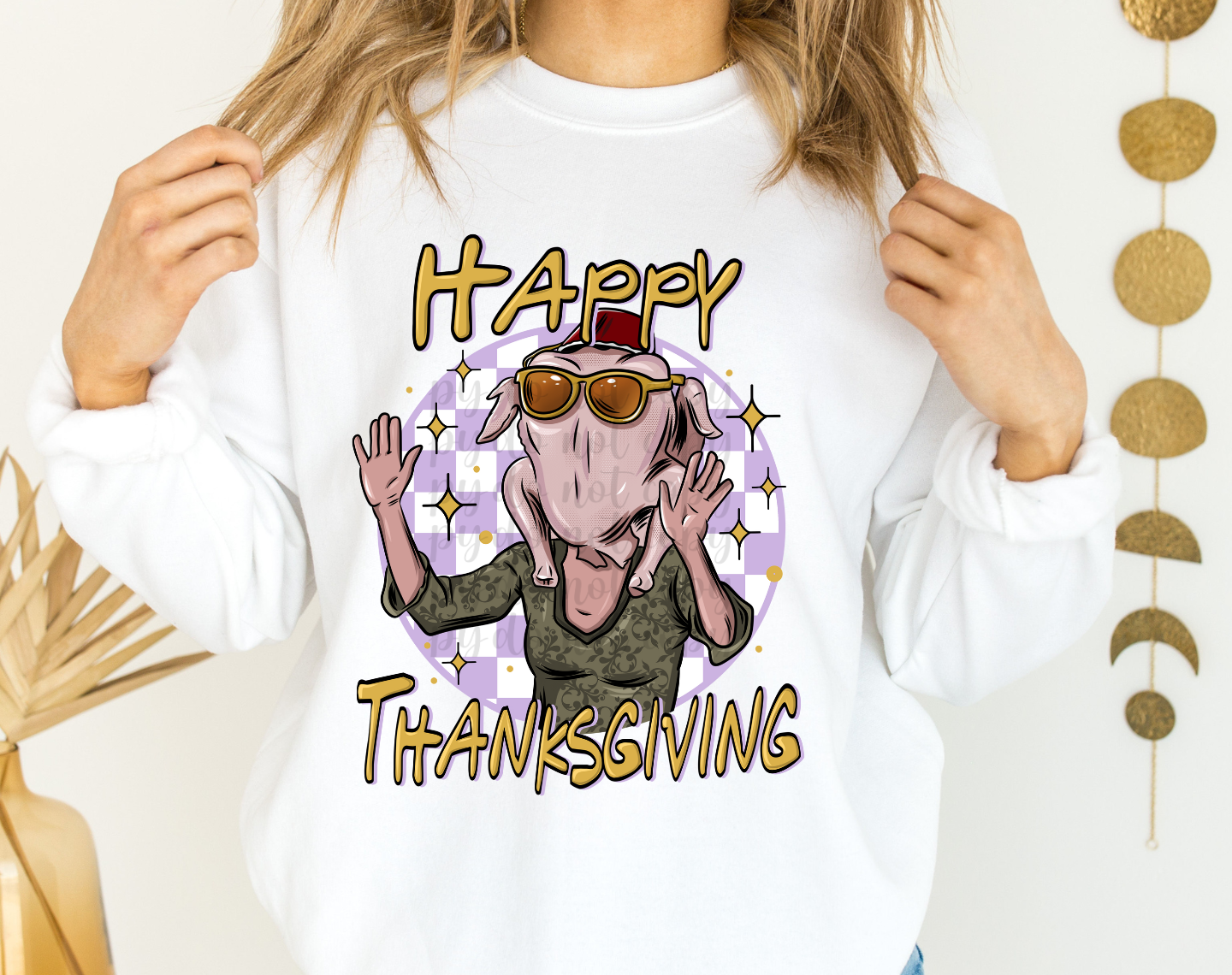 Happy Thanksgiving Monica DTF Transfer