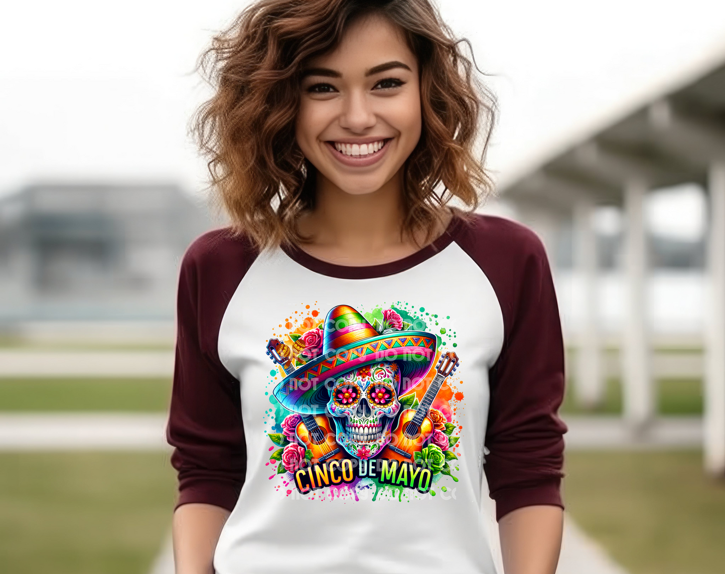 Cinco De Mayo Skull DTF Transfer