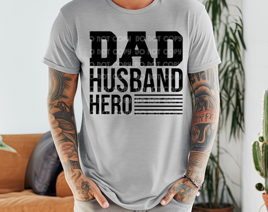 Dad Husband Hero DTF Transfer