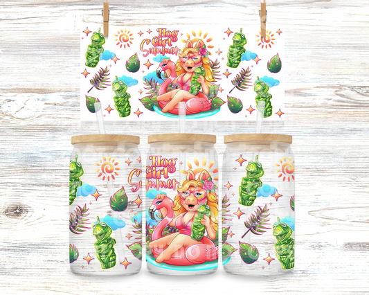 Hog Girl Summer 16 OZ UV Dtf Wrap