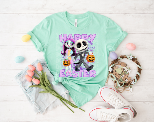 Jack And Sally Easter Purple DTF Transfer