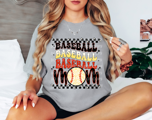 Baseball Mom Black DTF Transfer