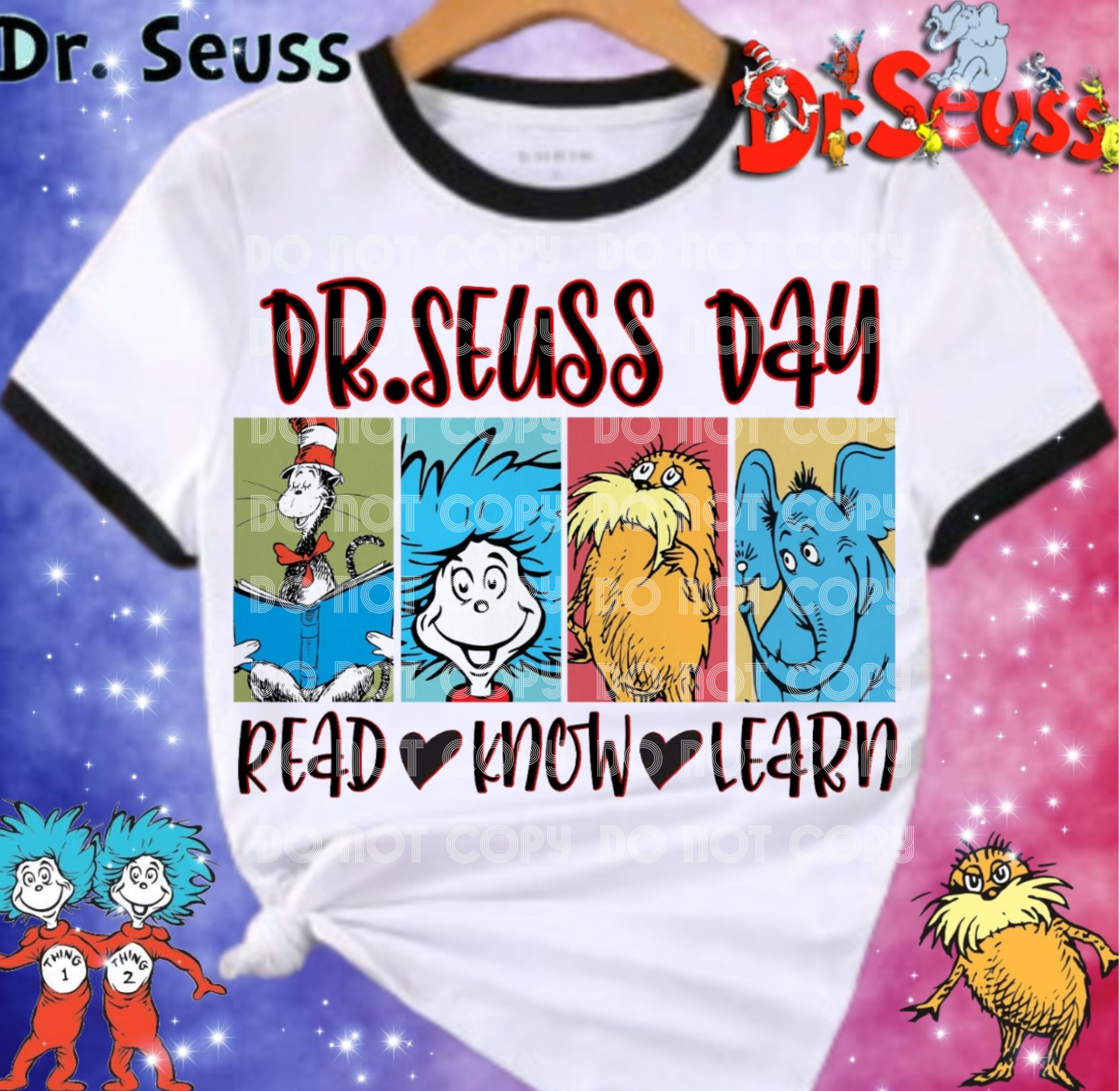 Dr. Seuss Day DTF Transfer