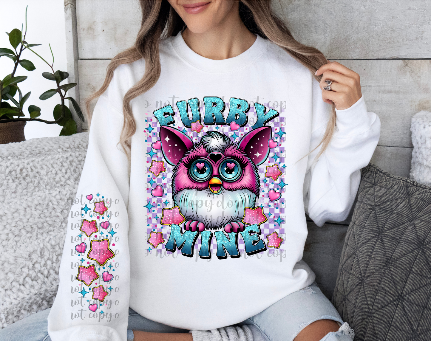 Furby Mine DTF Transfer (Sleeve must be purchased separately)