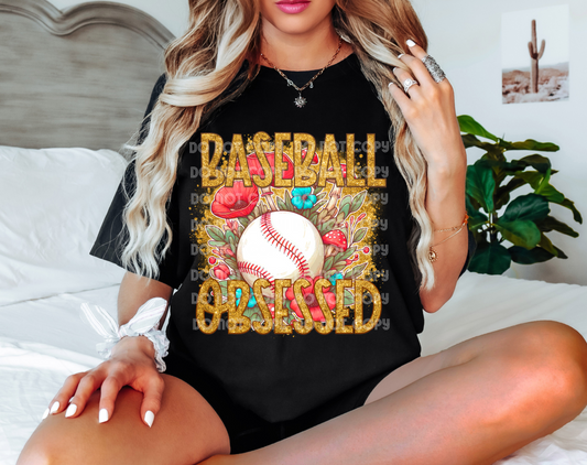 Baseball Obsessed DTF Transfer