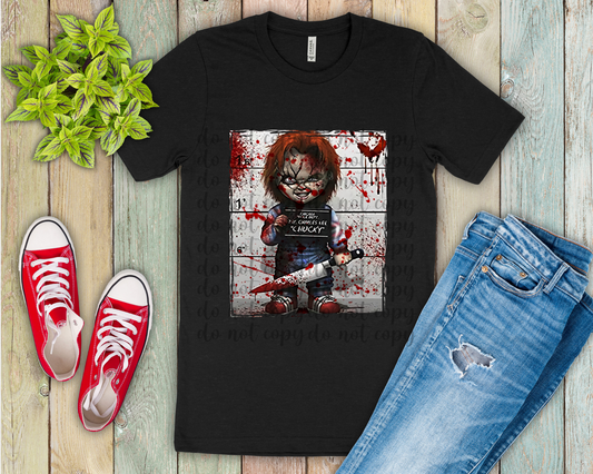 Chucky Mug Shot DTF Transfer