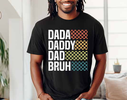 Dada Daddy Dad Bruh White DTF Transfer