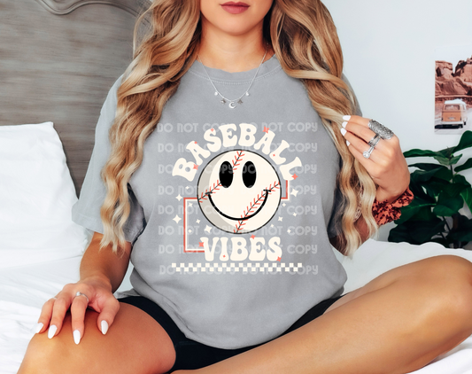 Baseball Vibes Cream DTF Transfer