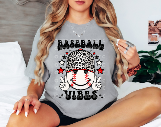 Baseball Vibes Hat DTF Transfer