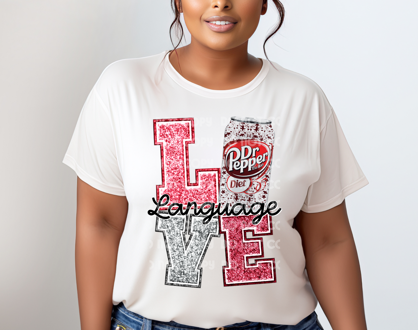 Love Language Diet Dr Pepper DTF Transfer