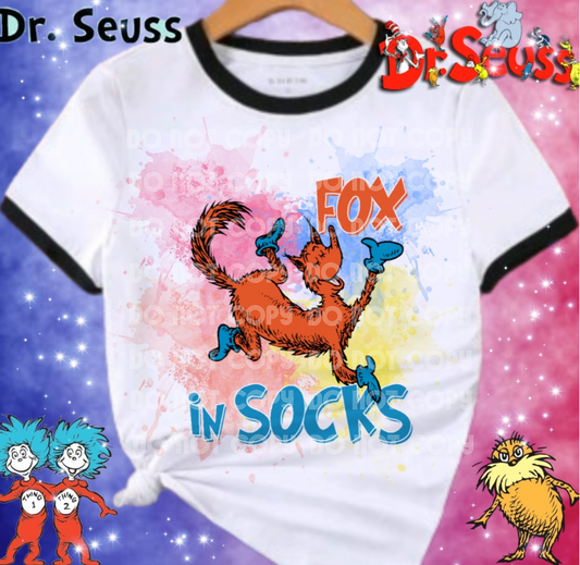 Fox In Socks DTF Transfer