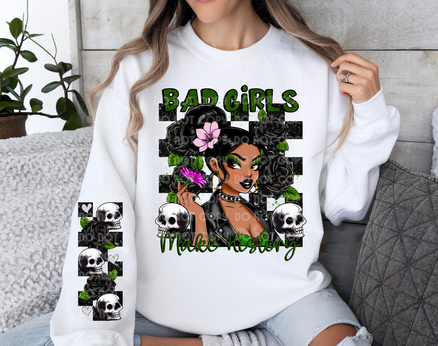 Bad Girls Make History Tiana DTF Transfer (Sleeve must be purchased separately)