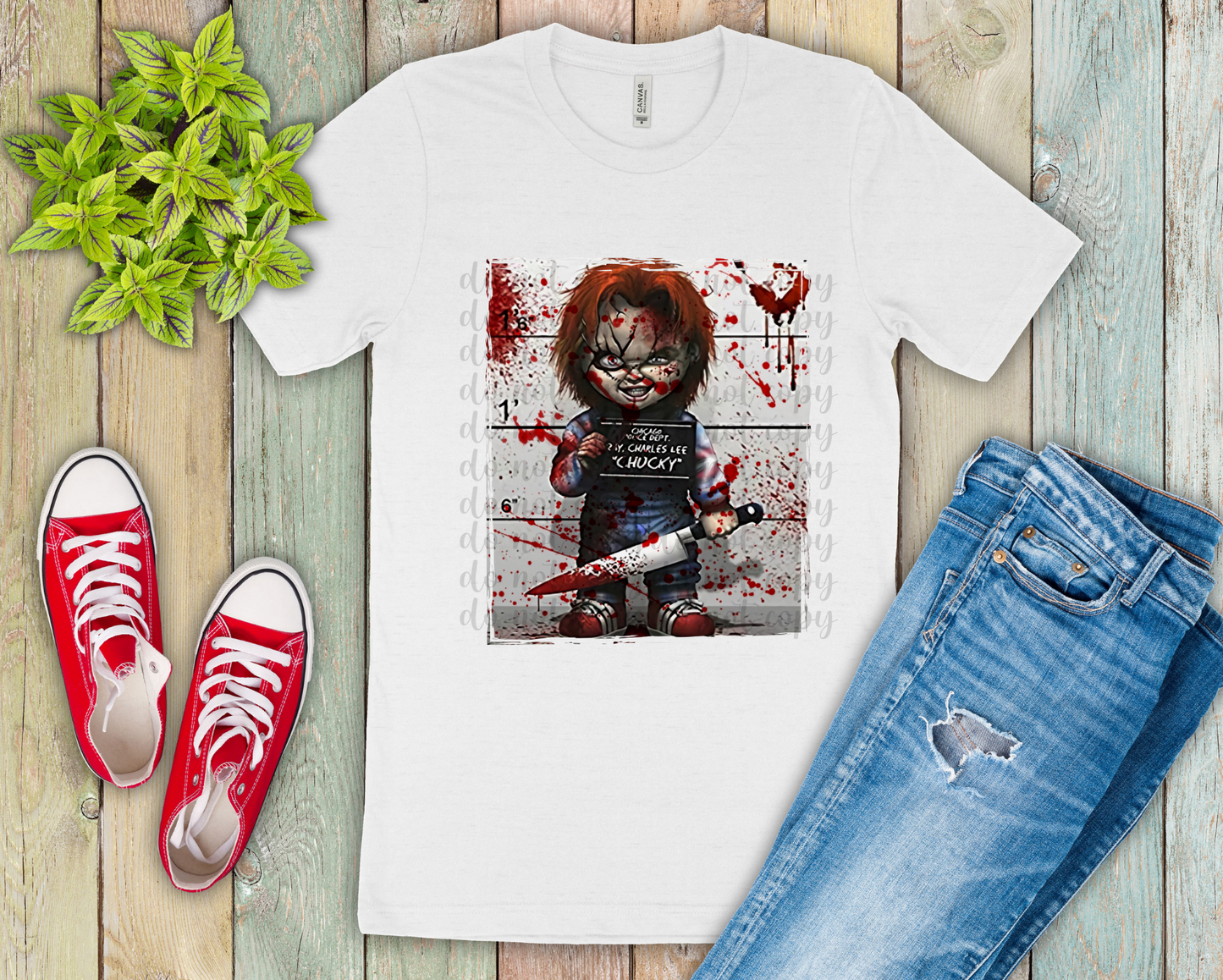 Chucky Mug Shot DTF Transfer