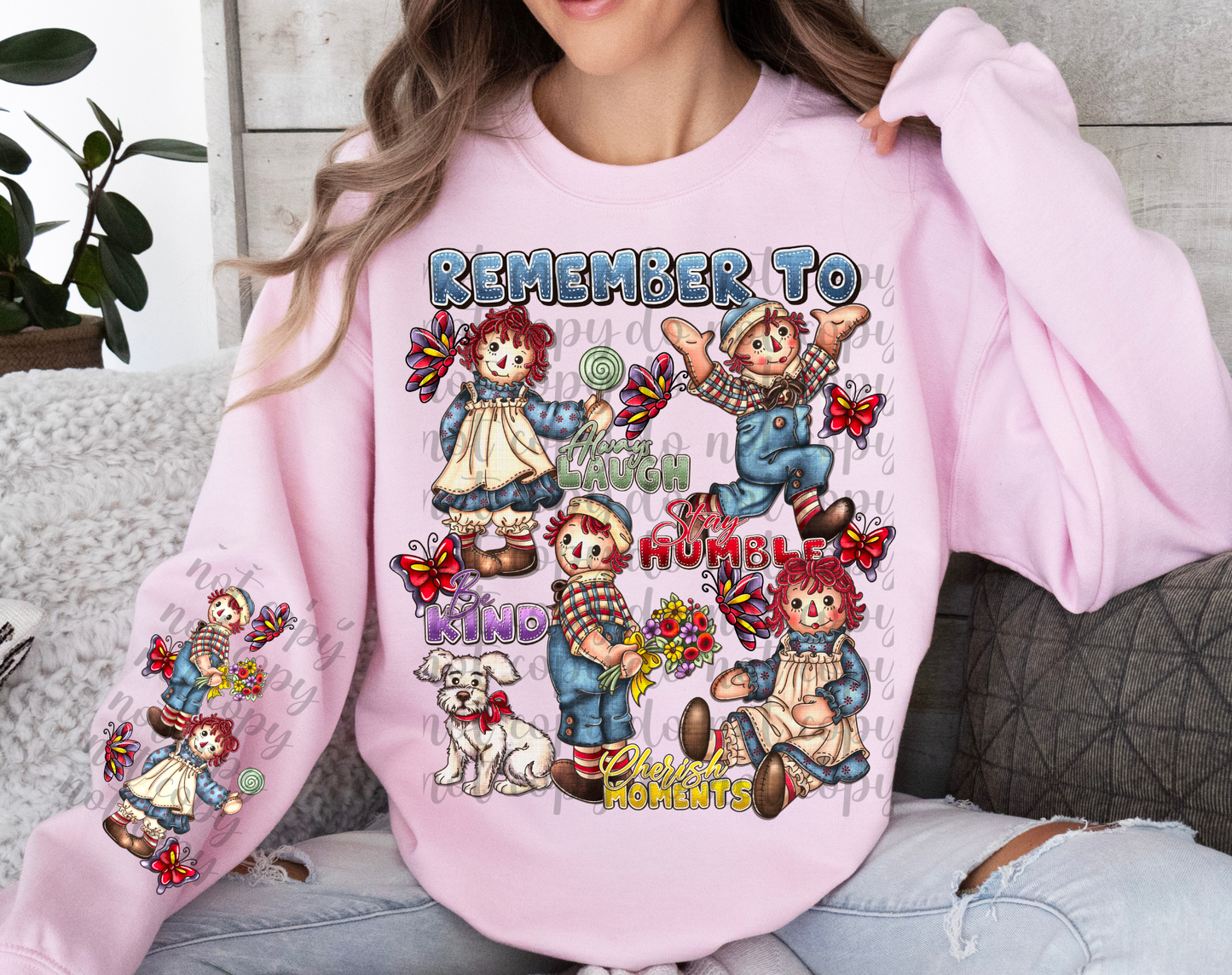 Raggedy Ann Remember To DTF Transfer (Sleeve must be purchased separately)