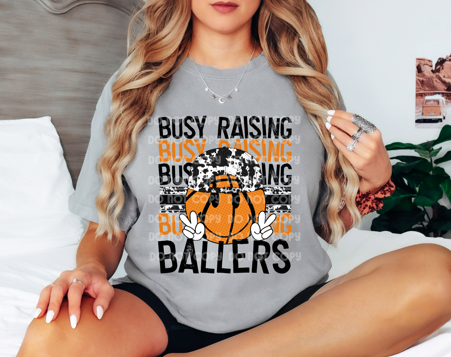 Busy Raising Ballers Cow Print DTF Transfer