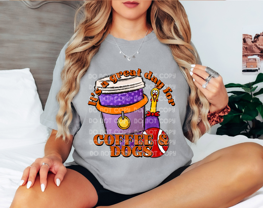 Its's A Great Day For Coffee & Dogs DTF Transfer