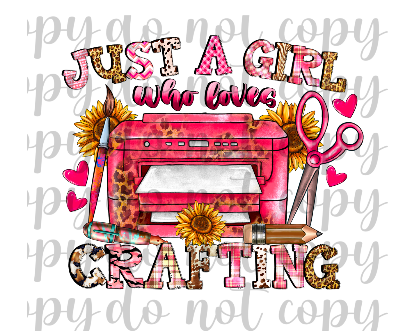 Just A Girl Who Love's Crafting DTF Transfer