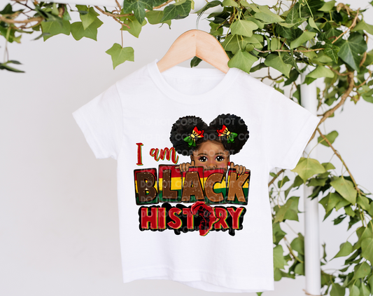 I Am Black History Girl DTF Transfer