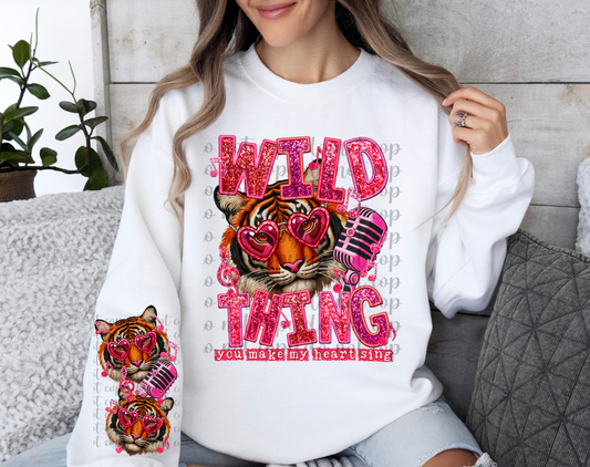 Wild Thing You Make My Heart Sing DTF Transfer (Sleeve must be purchased separately)