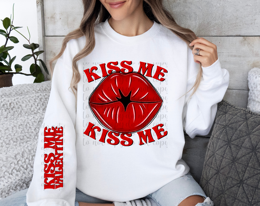 Kiss Me DTF Transfer (Sleeve must be purchased separately)