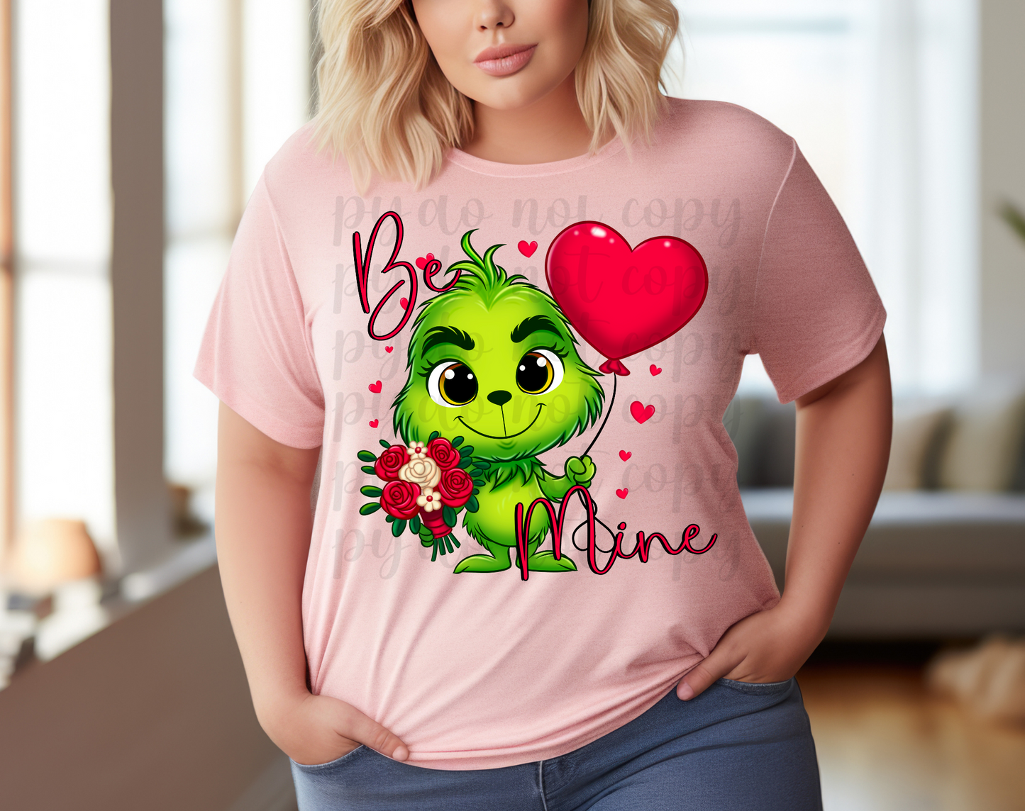 Be Mine Baby Grinch DTF Transfer