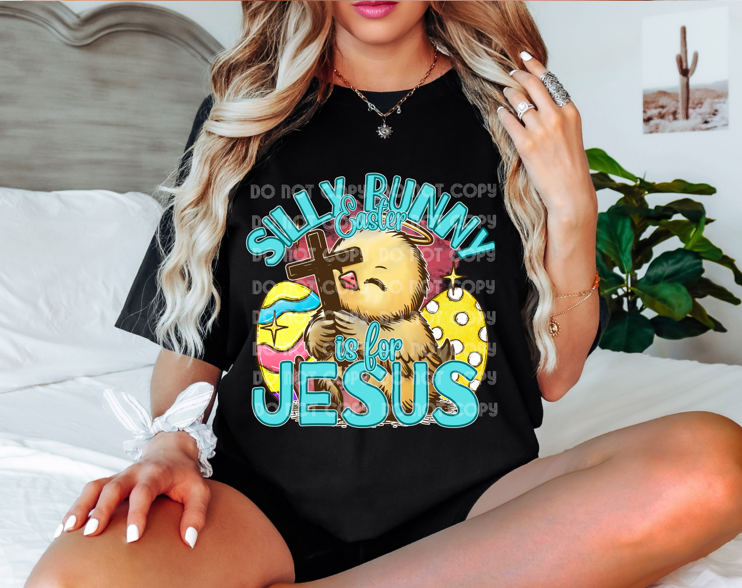 Silly Bunny Easter Is For Jesus DTF Transfer