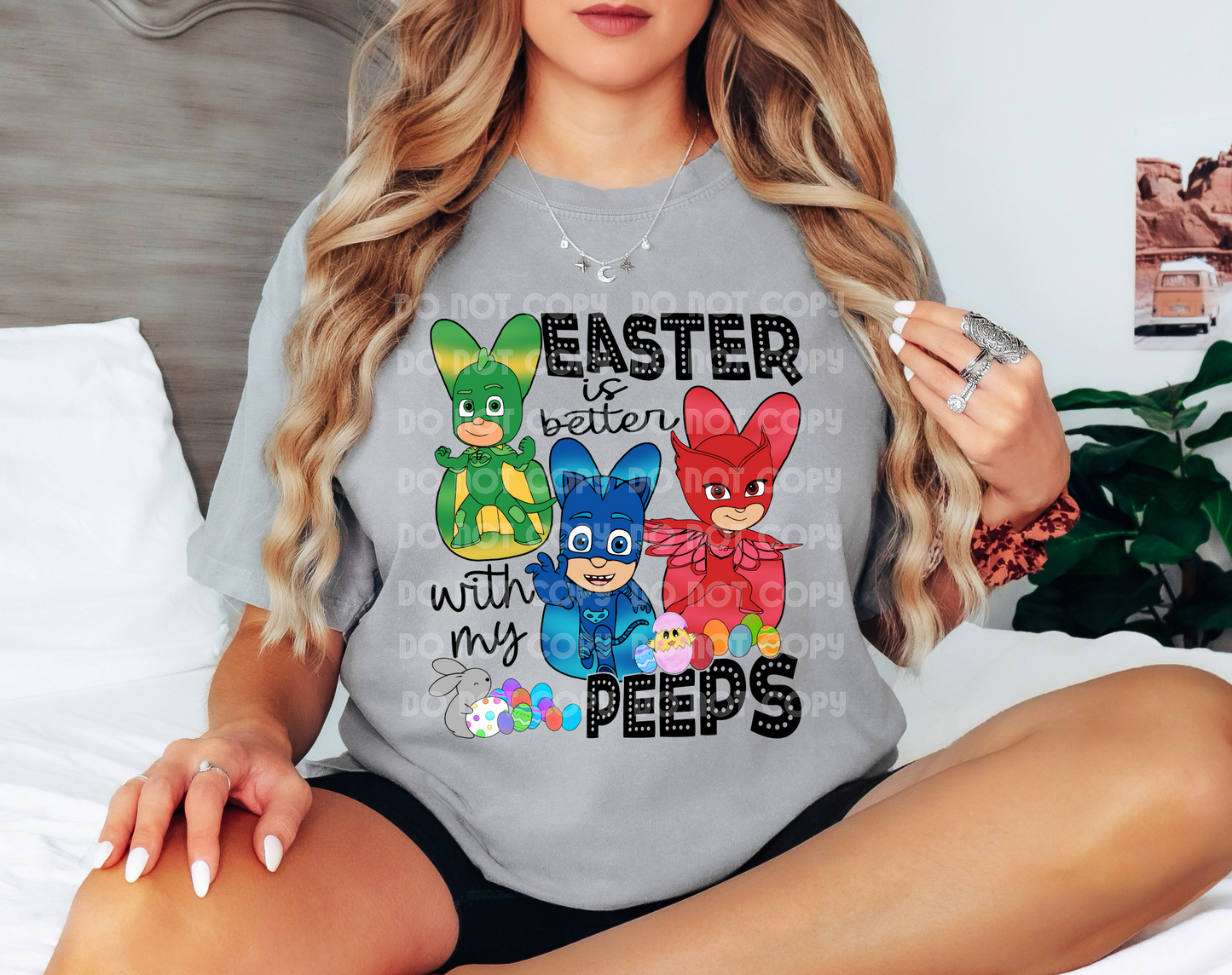 Easter Is Better With My Peeps PJ Mask DTF Transfer