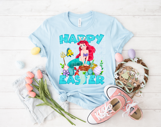 Happy Easter Little Mermaid DTF Transfer