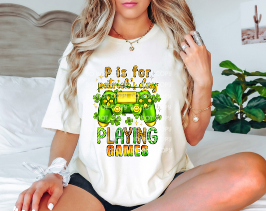 P Is For Playing Games DTF Transfer