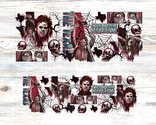 Chainsaw Massacre 40 OZ UV Dtf Wrap