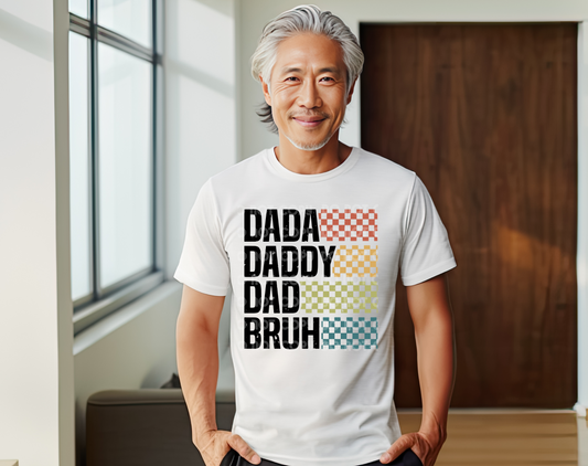 Dada Daddy Dad Bruh Black DTF Transfer