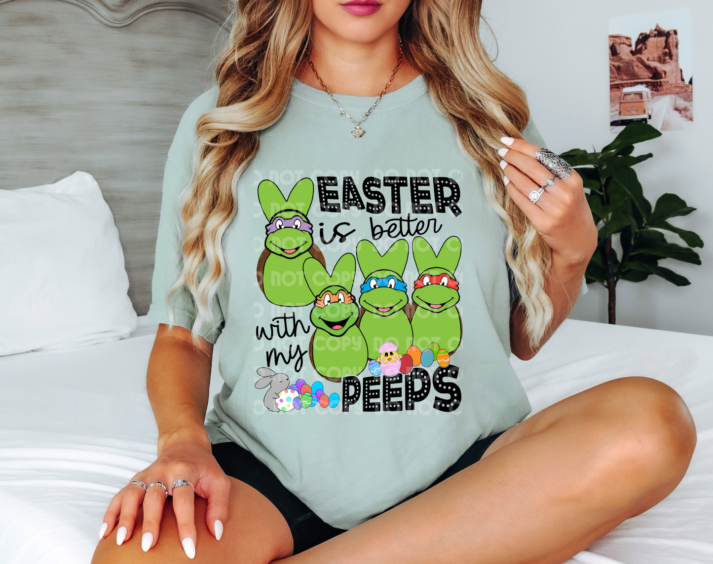 Easter Is Better With My Peeps Ninja Turtles DTF Transfer