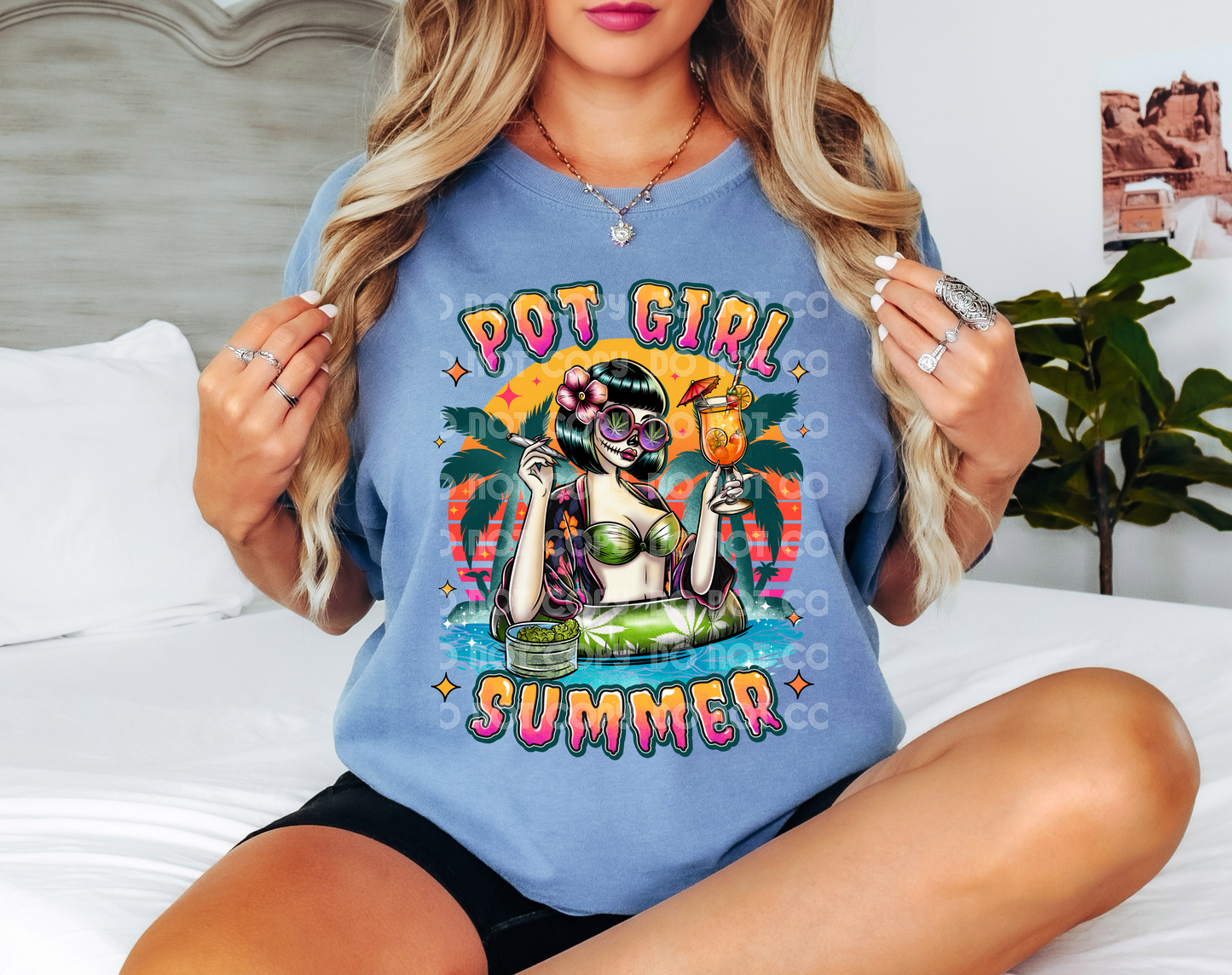 Pot Girl Summer DTF Transfer