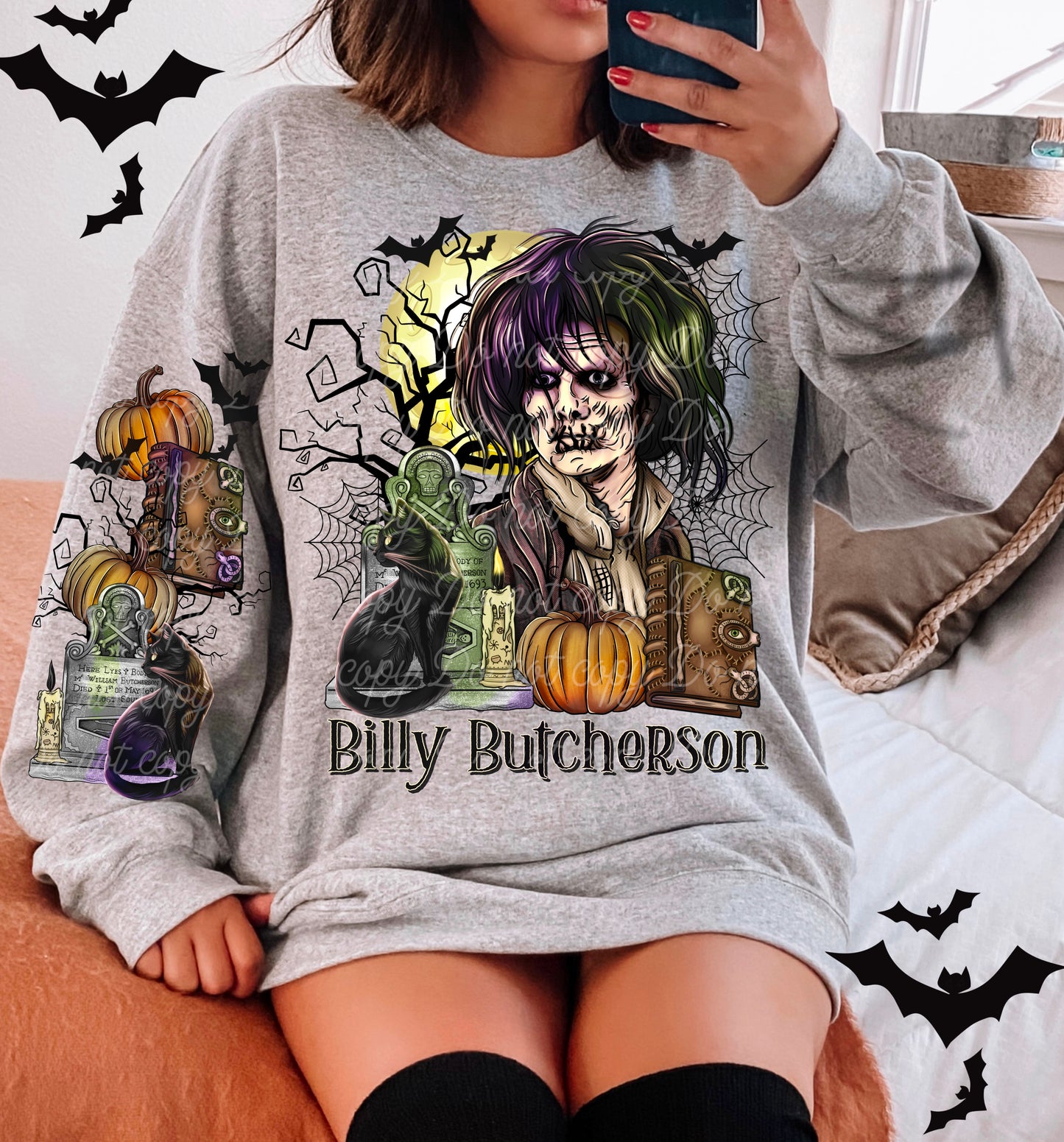 Billy Butcherson (Words) DTF Transfer (Sleeve must be purchased separately)