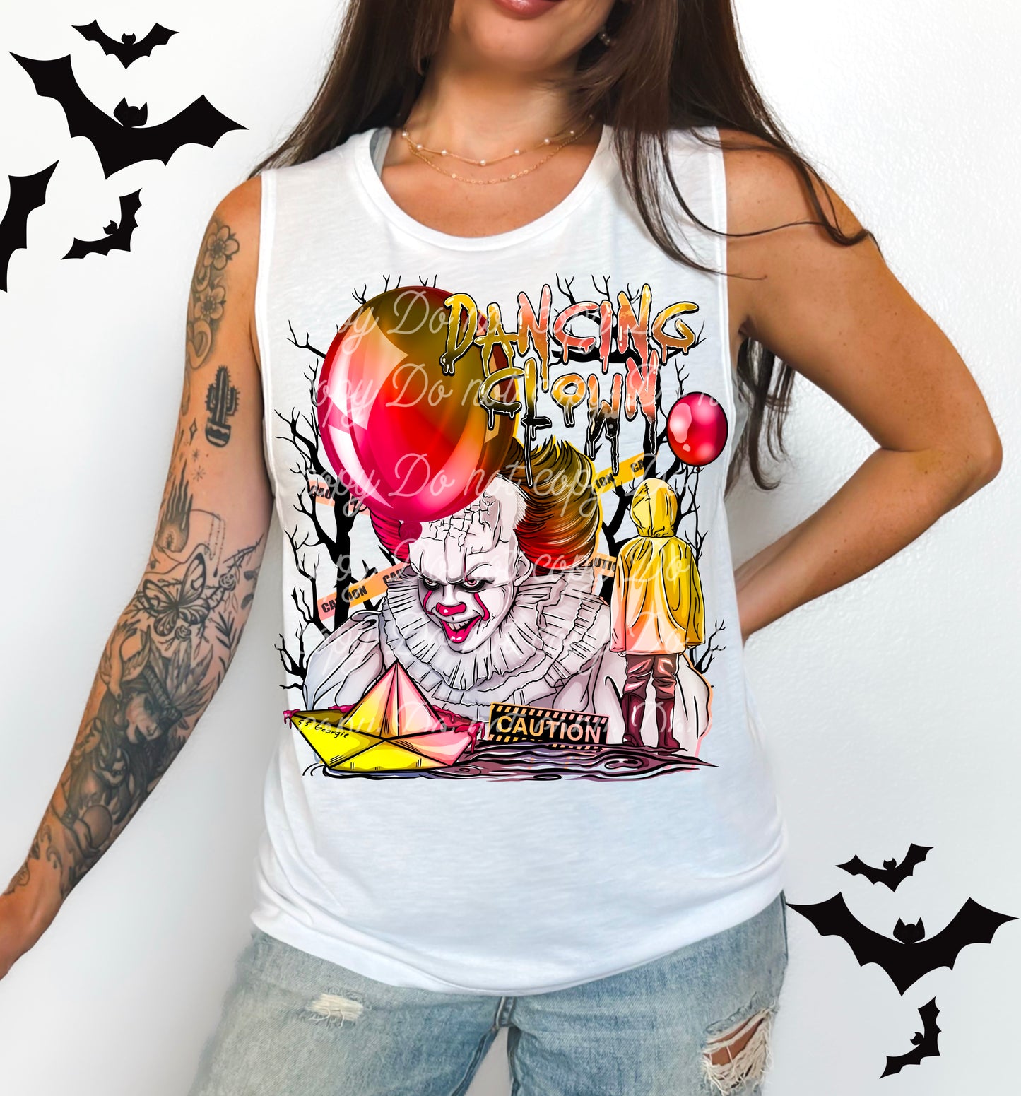 Dancing Clown Pennywise DTF Transfer (Sleeve must be purchased separately)