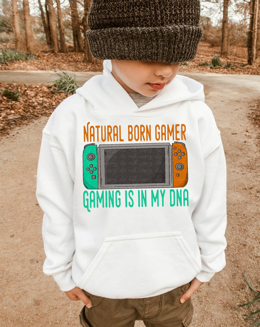 Natural Born Gamer, Gaming Is In My DNA DTF Transfer