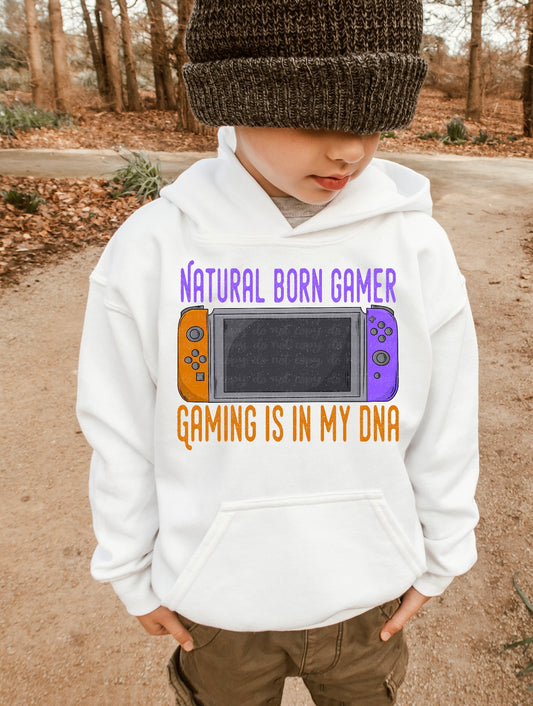 Natural Born Gamer, Gaming Is In My DNA DTF Transfer