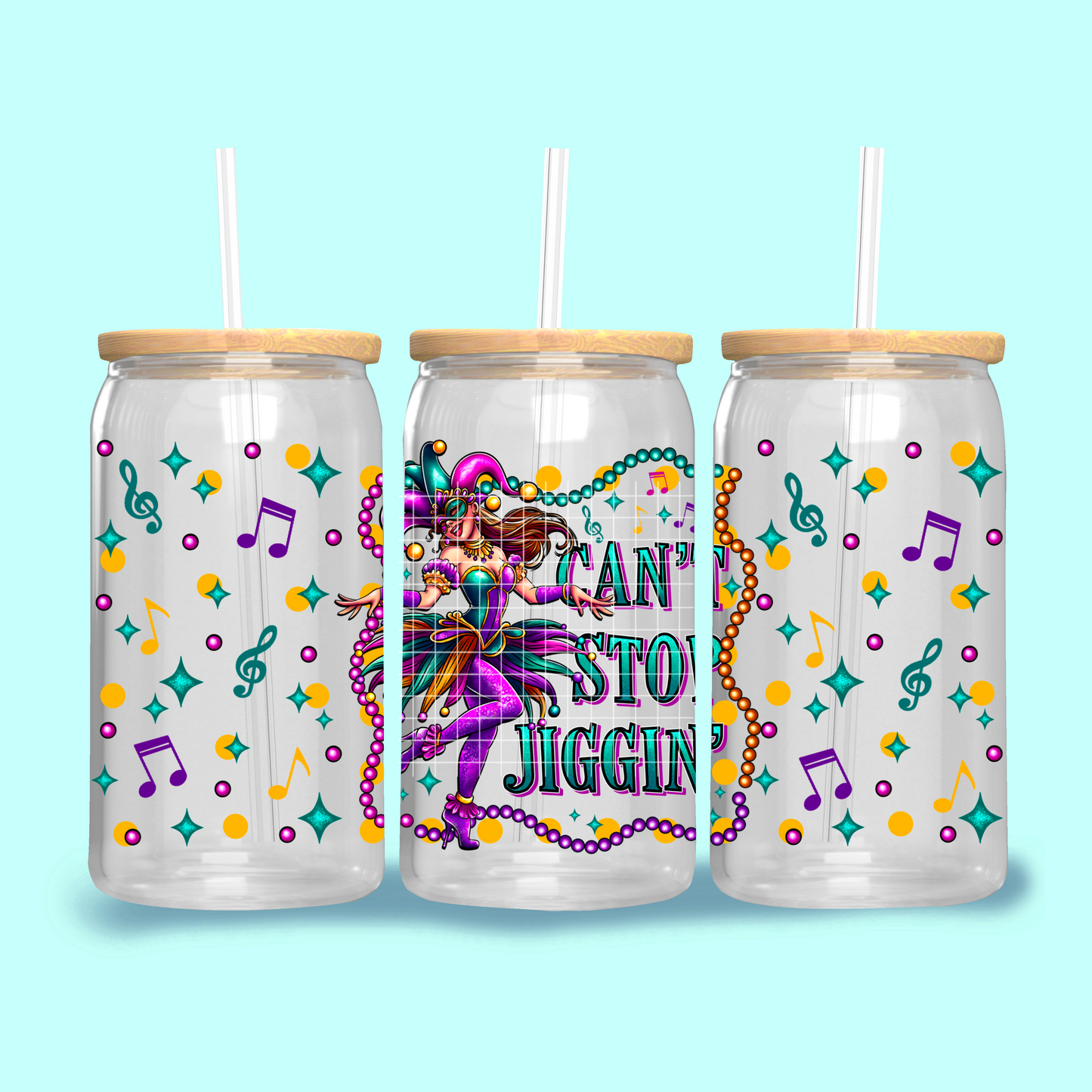 Can't Stop Jiggin' 16 OZ UV Dtf Wrap