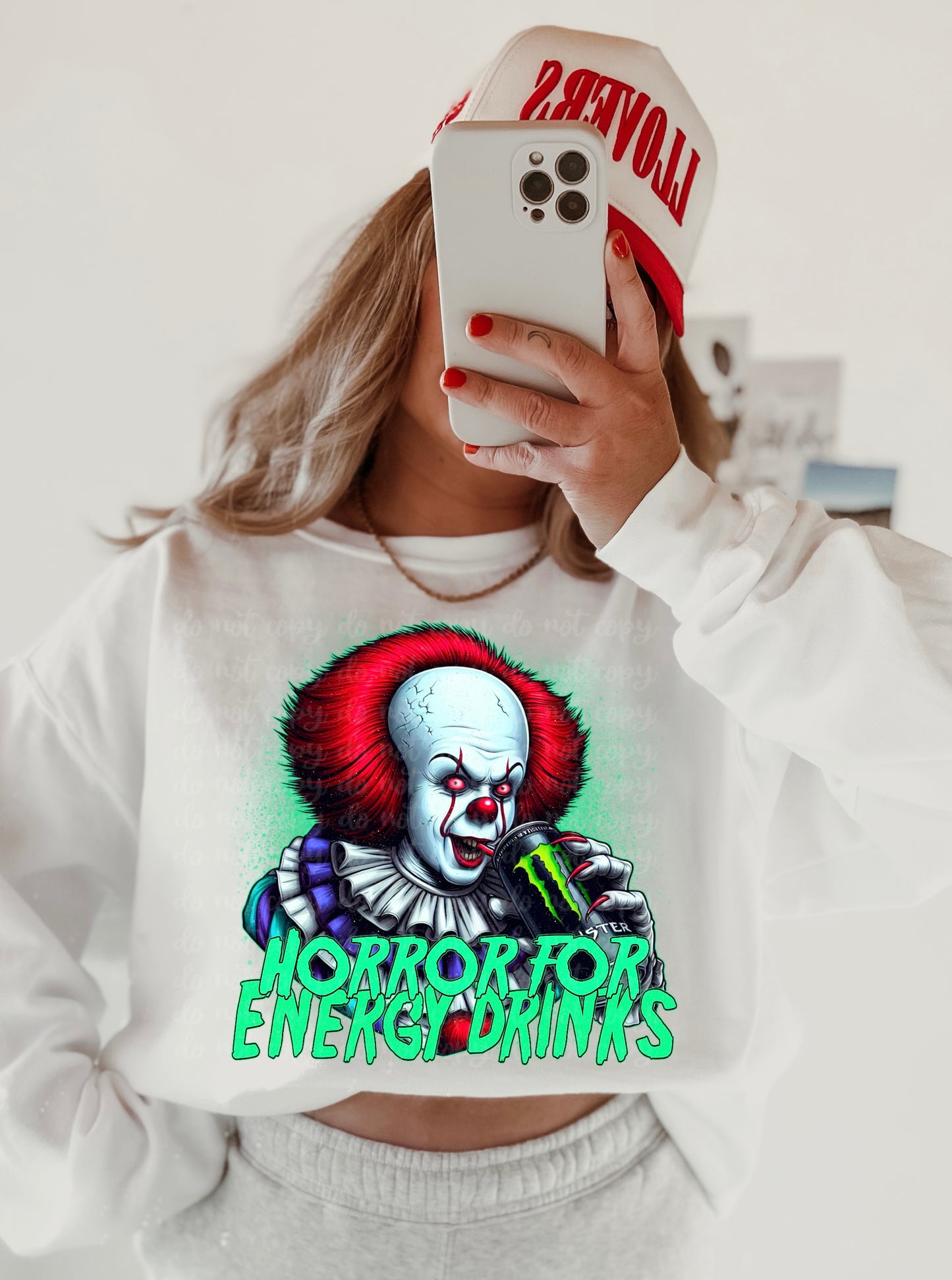 Horror For Energy Drinks Pennywise DTF Transfer