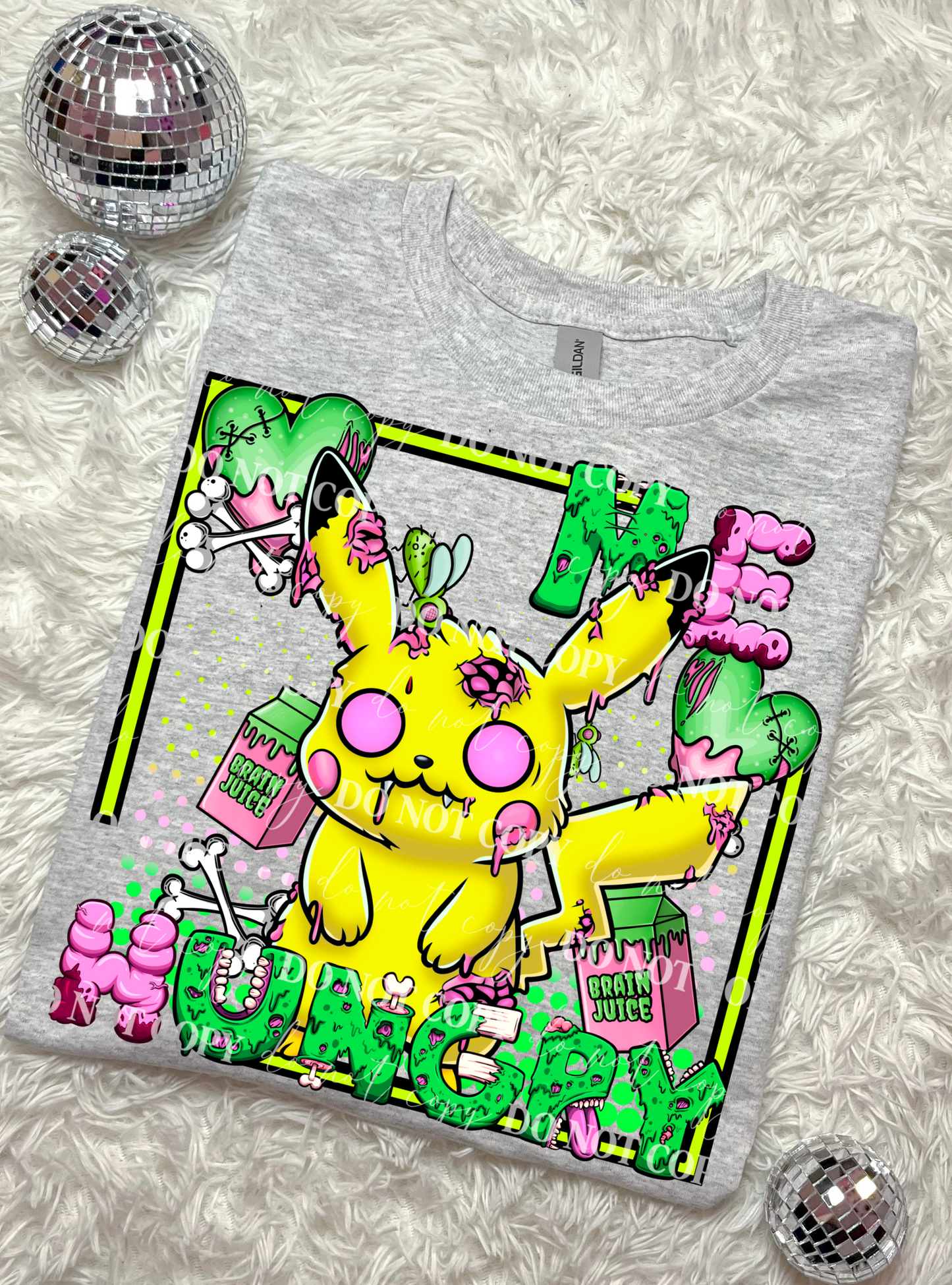 Me Hungry Pikachu DTF Transfer (Pocket must be purchased separately)