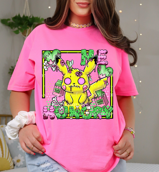 Me Hungry Pikachu DTF Transfer (Pocket must be purchased separately)