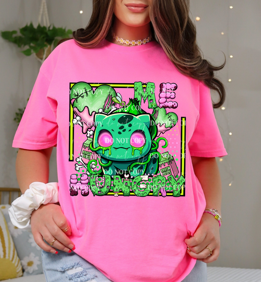 Me Hungry Bulbasaur DTF Transfer (Pocket must be purchased separately)