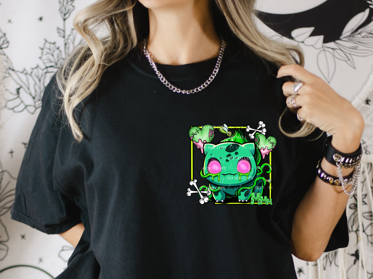 Me Hungry Bulbasaur DTF Transfer (Pocket must be purchased separately)