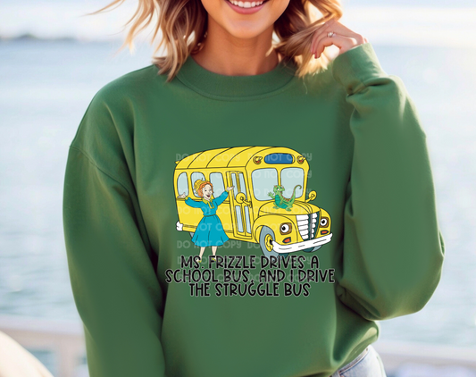 Ms. Frizzle Drives A School Bus DTF Transfer