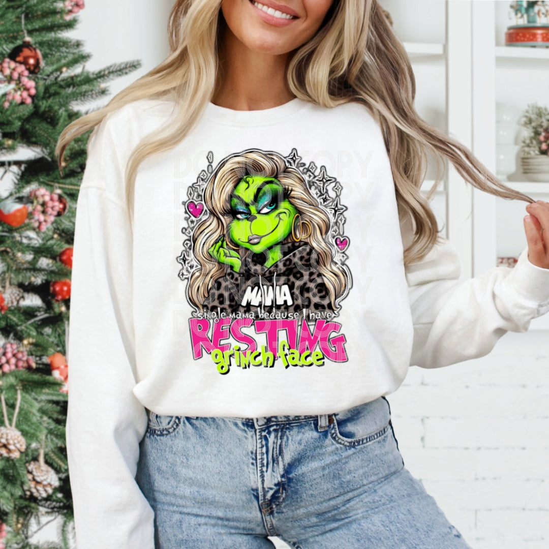 Single Grinch Mama DTF Transfer